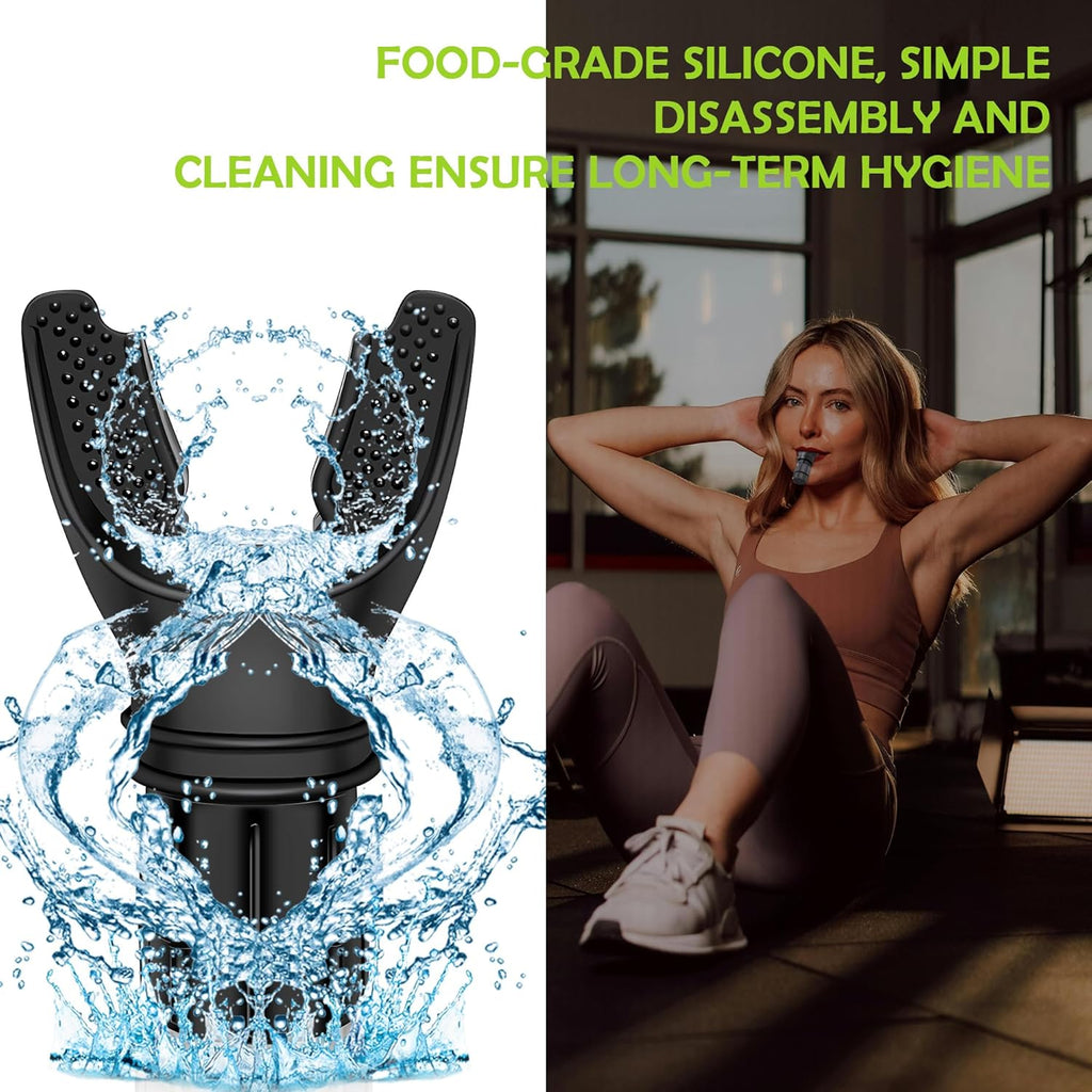 ® Oxyfit Breathing Resistance Trainer, Allenatore Polmonare Portatile per Esercizi Orali E Muscolari per Diverse Esigenze Di Fitness E Facile Da Pulire (Nero)