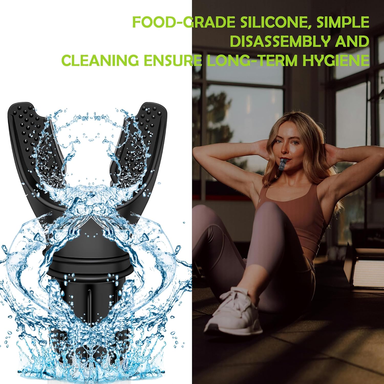 ® Oxyfit Breathing Resistance Trainer, Allenatore Polmonare Portatile per Esercizi Orali E Muscolari per Diverse Esigenze Di Fitness E Facile Da Pulire (Nero)