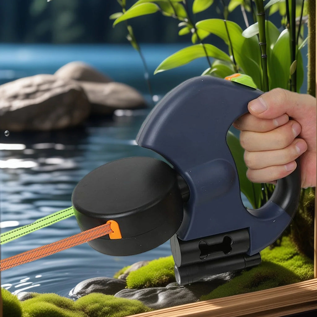 Experience Hassle-Free Walks with Our Ultimate Retractable Dual Dog Leash Featuring LED Light and Tangle-Free Design!